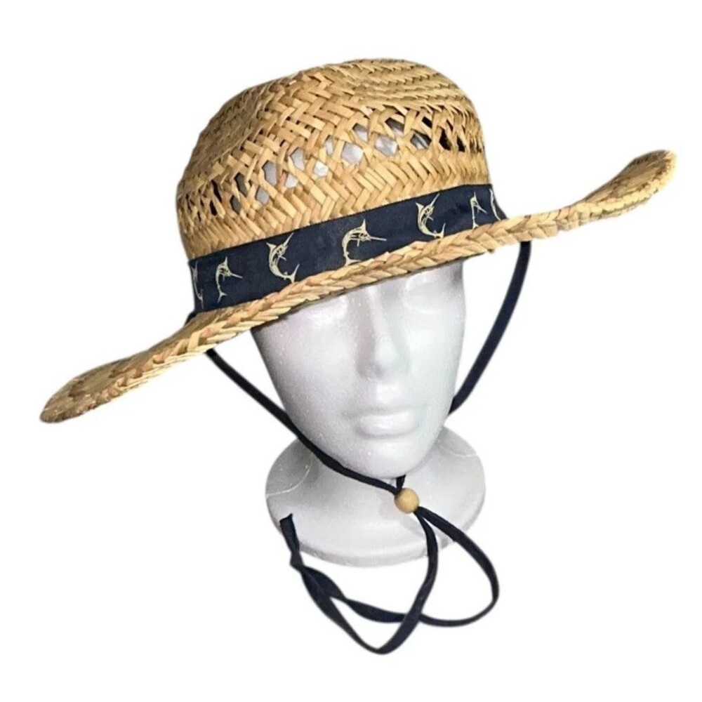 Shade Shack Large Wide Brim Beach Hat Adjustable Strap Outdoor Summer Mens - Picture 6 of 14